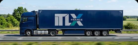 Camion ITLX FRANCE en transport express sur autoroute